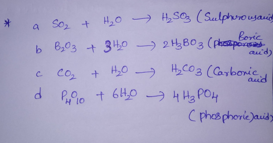 * aud) a so, + H2O → H2SO3 (Sulphuro usavid b 8,03 + 34,0 - 24803 (Persepologen a co + H₂O H₂ CO 3 (Carbonic d Pulo + 6H₂O +