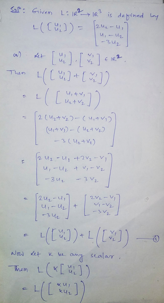 2-u, Som Gives LilR IR? is defined by [2u, L( [4]) = -342 a) [ ] [ ] u, uz set €1R2 Then 100%]+[%]) (l L u, tv, Uqt V2 :)) [2