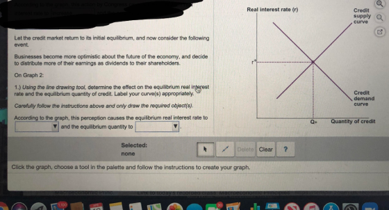 Real interest rate (1) Credit curve Let the credit market return to its initial equilibrium, and now consider the following e