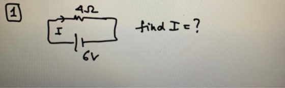 1 4R I find I=? 6V