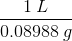 IL 0.08988 g