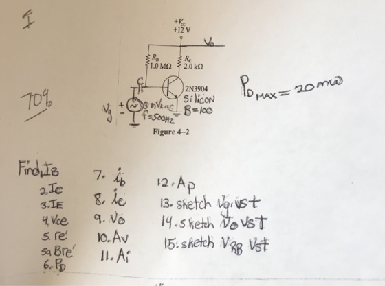 +12 V 2N3904 Figure 4-2 a.Tc Sre, 6.B o.Av 15. sketch V