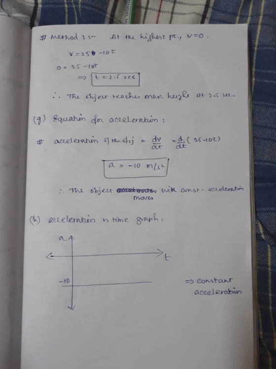 #t Method 11_ .At the highest pr., v-o. o accelerahum moves -t0 eonstant asceleratusn