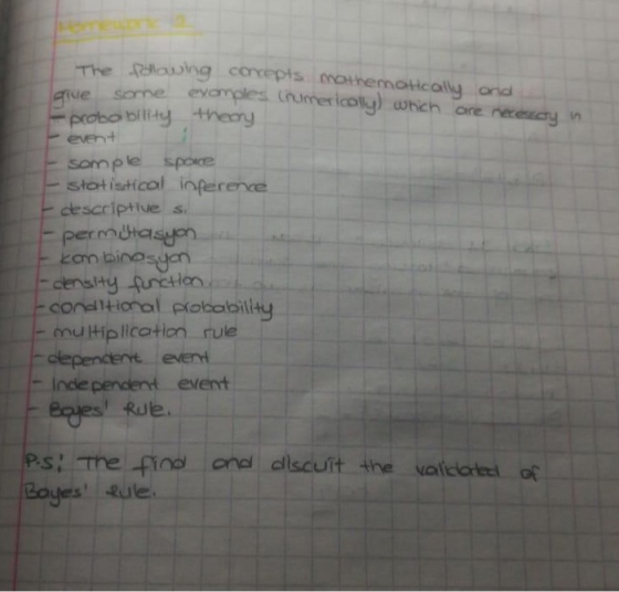 The following corepts mathematically and ve some examples (numerically which are necessary in - probability theory event Somp
