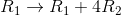 R_1 \to R_1+4R_2