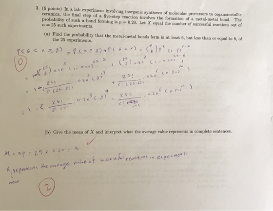 3. (6 points) In a lab experiment involving inorganic syntheses of molecular precursors to organometallic ceramics, the final