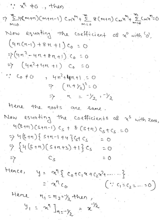 2 .: se to then ay 84&mtr) (mtm-1) (mint Ě 8(mtr). Comant (mano M20 MO Now equating the coefficient of x with a (enca-1) +84