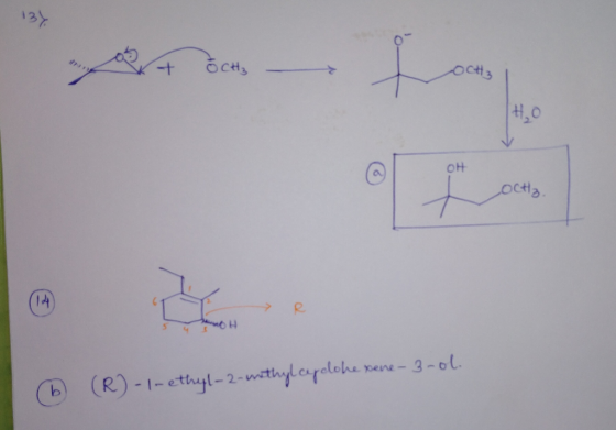 + ochi - Oct 3 H 6 (R)-1-ethyl-2-methyl cep clohexene-3-ol.