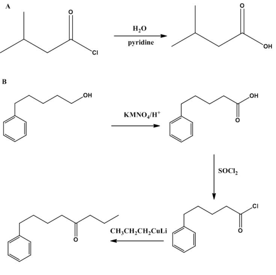 H20 pyridine ?? CI ?? ?? KMNO H SOCI2 CI CH CH2CH2CuLi