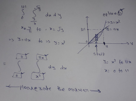 121 Sunt dady option by=x2 da I to X= sy Kg = 11x 121 to > y = x² 11a stoip I= x² to 11a dy dan Ha o to x² please date the