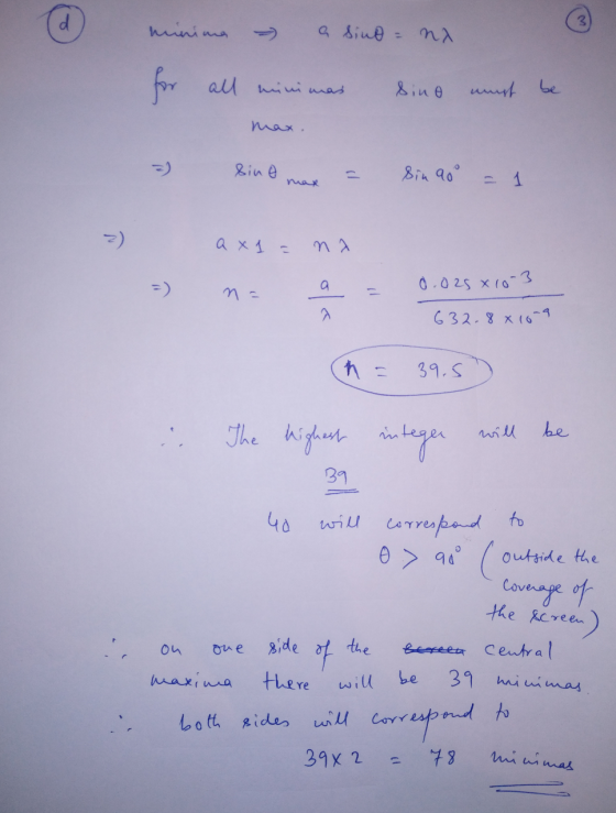 minima - a sino na sino must be all minimas хах. Sin e max = Sin 90° = 1 MAX a x1 = na - 0.025 x 10-3 m = 332.8 X104 h = 39.5