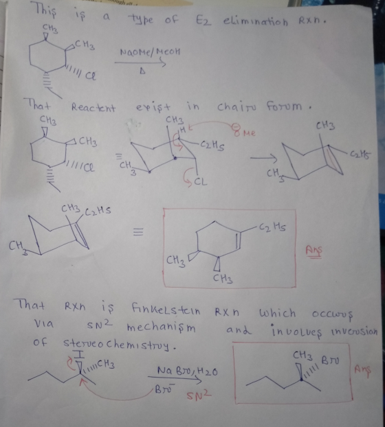 ugh all IS a type of E2 elimination Rxn. Naome/ MeoH Reactent exist in chairo forum. CH₃ S Me ACH₃ -C2 HS CH5 illice CH3 CHS