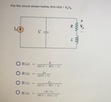 For the circuit shown below, find HEVA 1 c = OH() - acolo OH() = City OH OH) = HCL 1)
