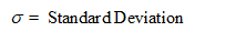 o = Standard Deviation