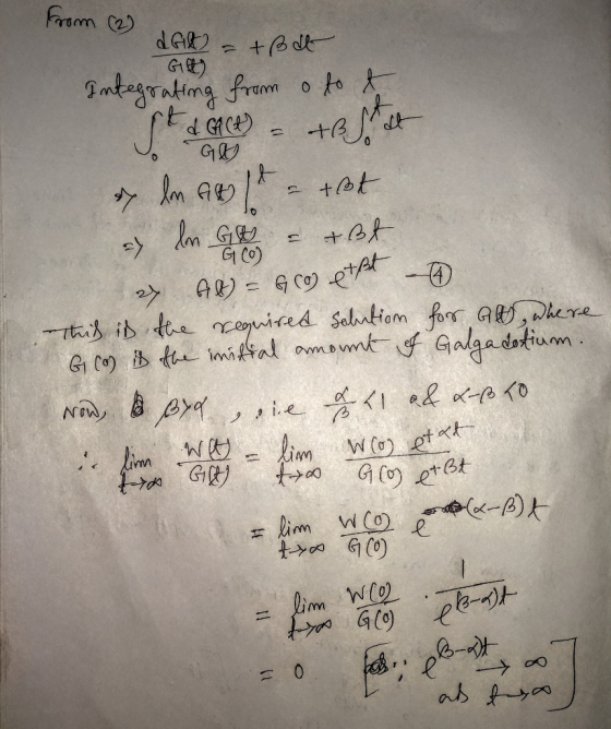 from (2) not to de Git) Integrating from otot ptdG9C4) - testet Jo Go de ln Alt a tot a) In Gt - +Bt 28 AM) = G Ca) etat -- T