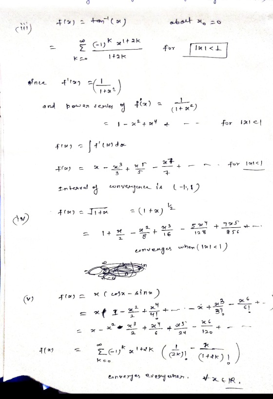 0 Flu) tomt(a) about .=0 ra) Ž Gik selt ak for IH151 1 +2K gince tican Gra) fía) = ctxu) and power series of 1- x² + x4 of fo