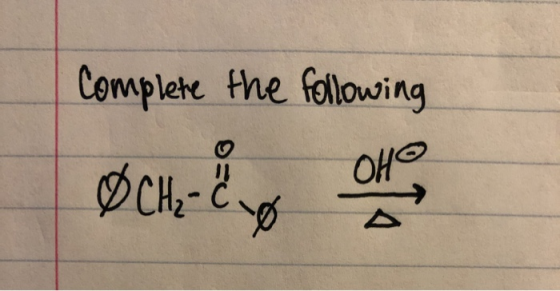 Complete the following OCH- & ore