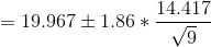 14.417 = 19.967 1.86 * = V9