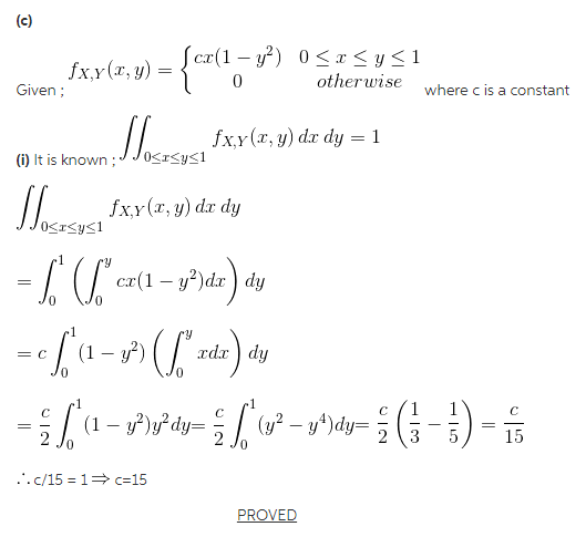 otherwise where c is a constant (i) It is known: J J0<rSys1 fx,y(x, y) dx dy
