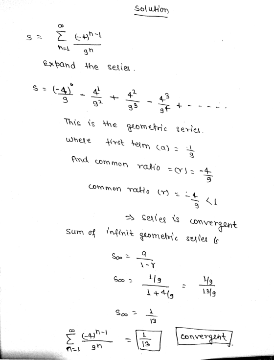 s=(-4) solution S = E 6439-4 Eaton nal gn Expand the series. 6 R3 93 97 + This is the geometric series. where first teem casa