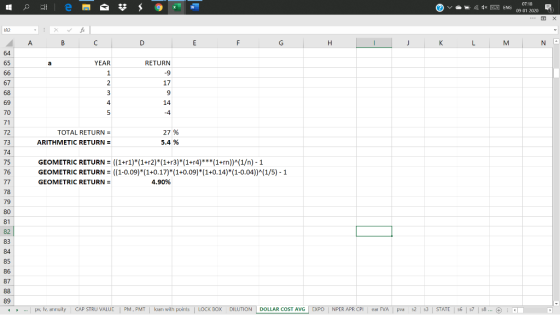 u Ne E 07.18 9 v 3 ENG 0901 2000 182 A B C D E F J K L M N YEAR RETURN TOTAL RETURN = ARITHMETIC RETURN = 27 % 5.4 % GEOMETRI