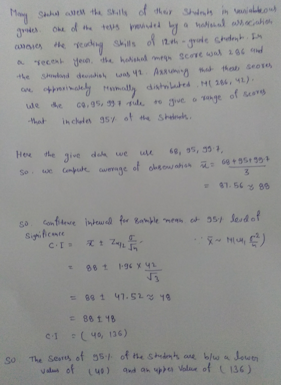 Man) SF, Ils of 寸her 3J-yjehks in vani al.kou, 34edeㅚ 600cM.lhi, 68 + gStm So, ue Compute average of obgew aho, 3 Sighi nte = 881 47.52 88 t 18 c-1 (40, 136) So The Sesres of 95. of the ent, one bles a dowe vaun of (uo) and an uphe voluw of 136)