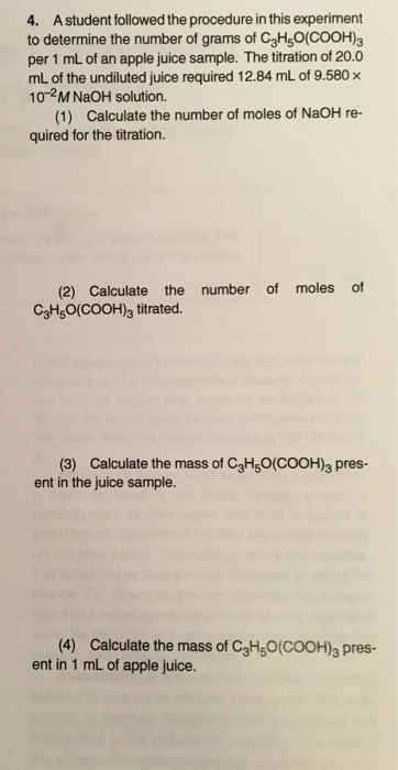 A student followed the procedure in this experimen