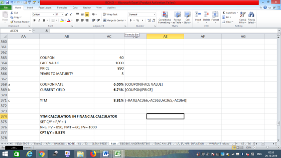 BOND - Microsoft Excel (Product Activation Failed) Add-Ins View - 2x Dr General Wrap Text FMerce Merge & Center - Center s $