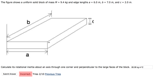 The figure shows a uniform solid block of mass M =