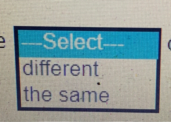 2 AN Select-- different the same