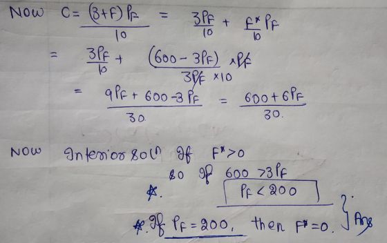 Now C= (B+f) PF = 3P + Fr Pf 366+ (600- 3fe) ABE 36 x| 0 = 9PF + 600-3 PE = 600+6PF 30. 30. Now Interior 8011 If F> 80 of 60