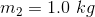 m_2=1.0\ kg