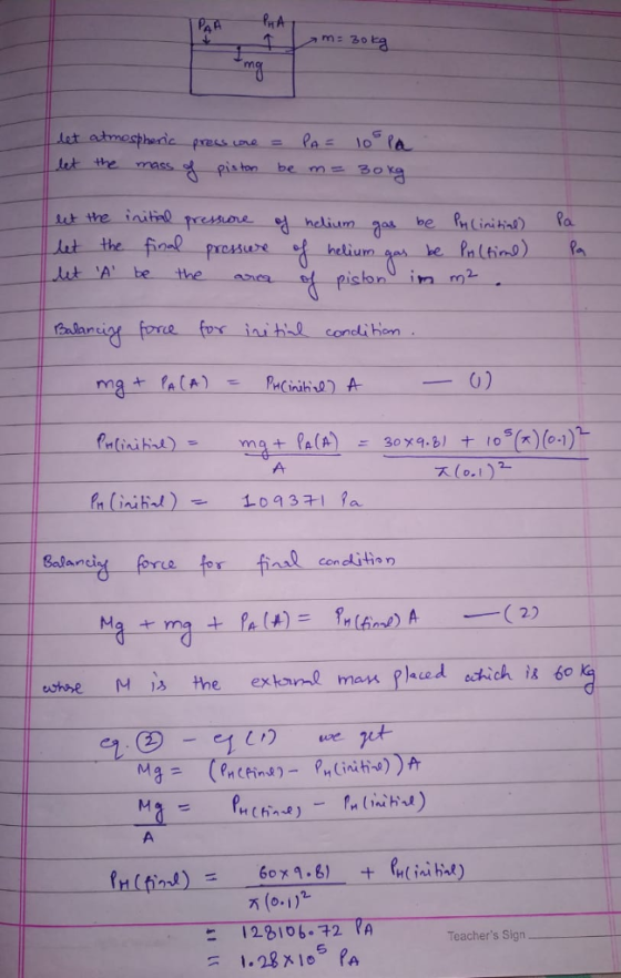 m: 3o pressure E lot the masspishan be me 30 ra et the (tino) 0) ma+ Balanci 万(001 )1 122106-72 = PA Teachers Sign