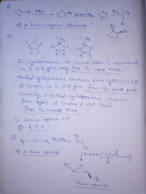 G -oh PBrz Br NaN / Naty Bra COA a trans-organo-dibromide. By I Br Ich Ich 2 3 3 3 4 4 4 4 In Cyclopentane, all Carbon atom i