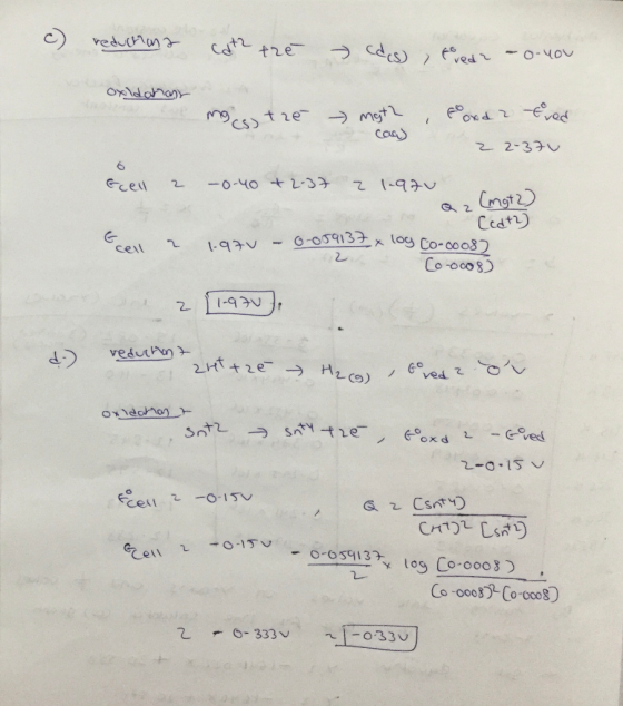 reductions cat2 trê cdes toreda - o-you oxidations mg s tré - math , foxd2 Eved can) z 2-370 – 0-40 +2.37 21.920 Ecell 2 Q2 (