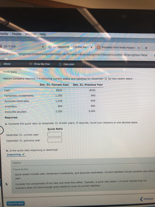 marks People Window Help CH 11 HW * CengageNOWV2 Online teach x C Proceeds From Notes Payable + Com/ilm/tak Assignment/takeAs