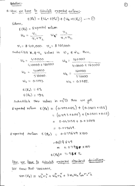 a tkre, uoe haeo Calele expeeetinn Cep) - Expeeledl relen 엇 虻,-书410,000, X,-.f 160,000. substitut篔.qn2. Values in tO。图Wh.TF en, 41o ooo 40000 160000 1onot 6 0O0O 60000 510000 510000 Wo= 0-1193 Subsla thave Vale e ben we get. (071 9 3 X 0.06) + (0.2801 ΧΟΊ3 0.o43158 0. o 364i o16 Expected relian E(Ep) ะ 0.019649 x100 2A679 649 we haue D