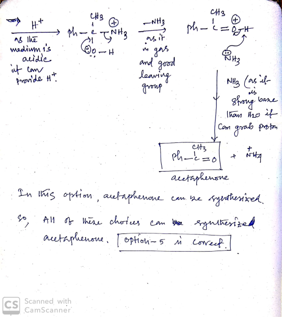 → ph ph as the as if mediumis acidic it can . provide it in gas and good leaving group | NH (as it strong bane .. than to it
