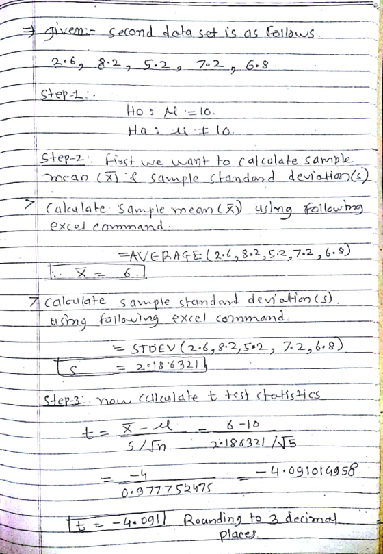 2.6, 8-2, S.2726-8 Step-2 sstwe want to Caleulate sample cu late savple stdand deviaHen gfoleiexccl command Calculate. 文- 从 196321 .9.77 7 5247 oundln. place