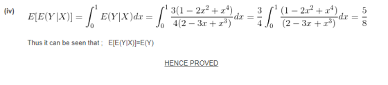 1 3(12r2+3 1-212+45 E(Y|X)dz Thus it can be seen that ; EE(WX)]=E(Y) ENC