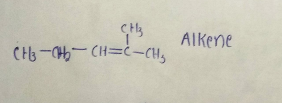Cth CH3 -CH2 – CH=C-CHE Alkene