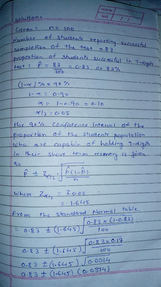 PAGE No. OAİE soluhoni of stuctents eparbing succeschsl of-the-test 83 tta e gaツーーーcan idente-interval dt the o ro perchion o
