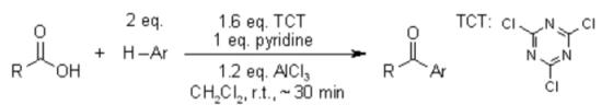 2 eq. H-Ar TCT: CIWNYCH + 1.6 eq. TCT 1 eq. pyridine 1.2 eq. AICI: CH,CI,,.., -30 min NN ROH