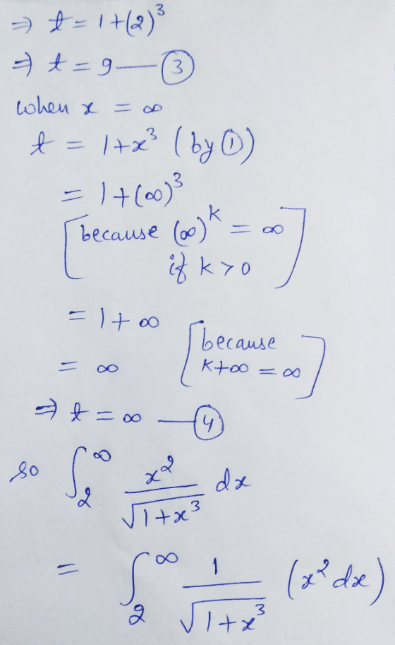 3 - t = 1+(2) - t = 3 when & t 1+x? (by) El +(00)? because (oo) if kyo k 07 =) +00 because ktoo 8 - t - oo 4 80 S مولا Sitx 2