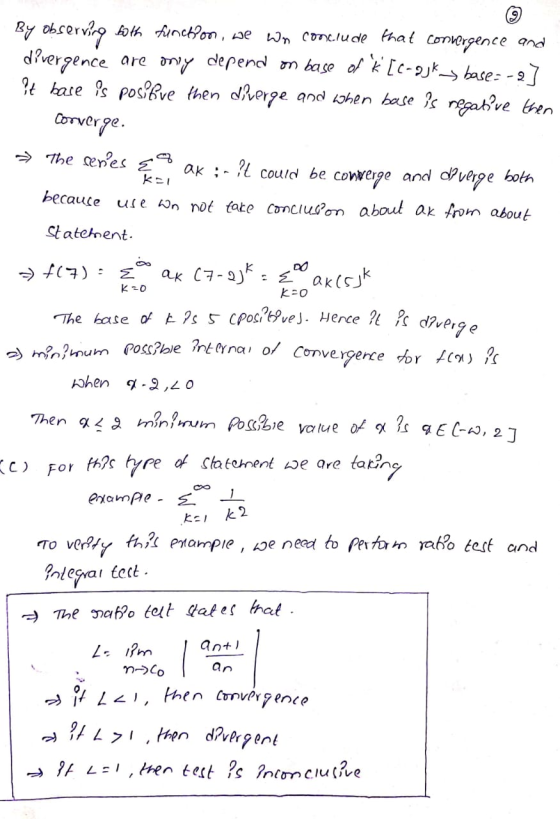 ak; By observing both function, we wn conclude that convergence and divergence are ony depend on base of * [C-9jks base: -2]