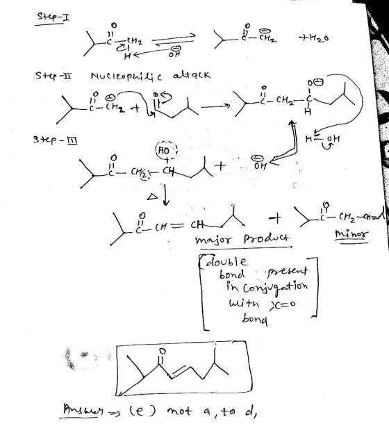 Step-I in Llantho Step-it nucleophilic attack CC U-I Step- I OH -CH₂CH=1 H = C chochod minor Licn=chd a major product . (doub