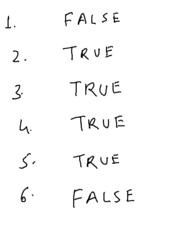 FALSE 4 2 TRUE 3 TRUE L TRUE S TRUE FALSE