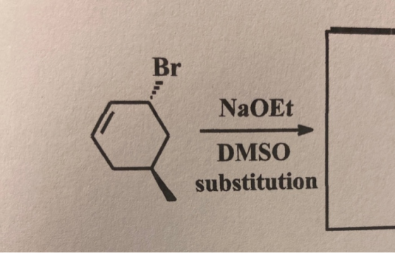 Br NaOEt DMSO substitution