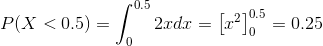 P(X < 0,5) = ) 2rdx = [22795 – 0.28