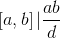 \left [ a,b \right ]|\frac{ab}{d}